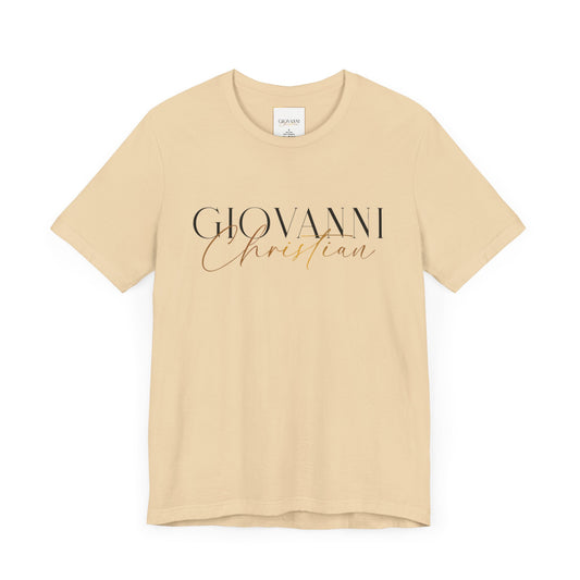 "Giovanni Christian" Black & Gold Logo Unisex Jersey Tee