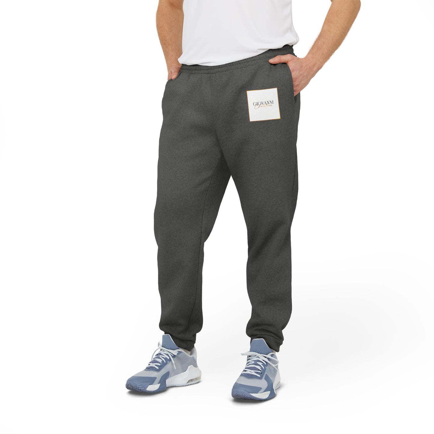 Adidas Unisex Fleece Joggers - Comfortable & Stylish Lounge Wear with "Giovanni Christian" Logo