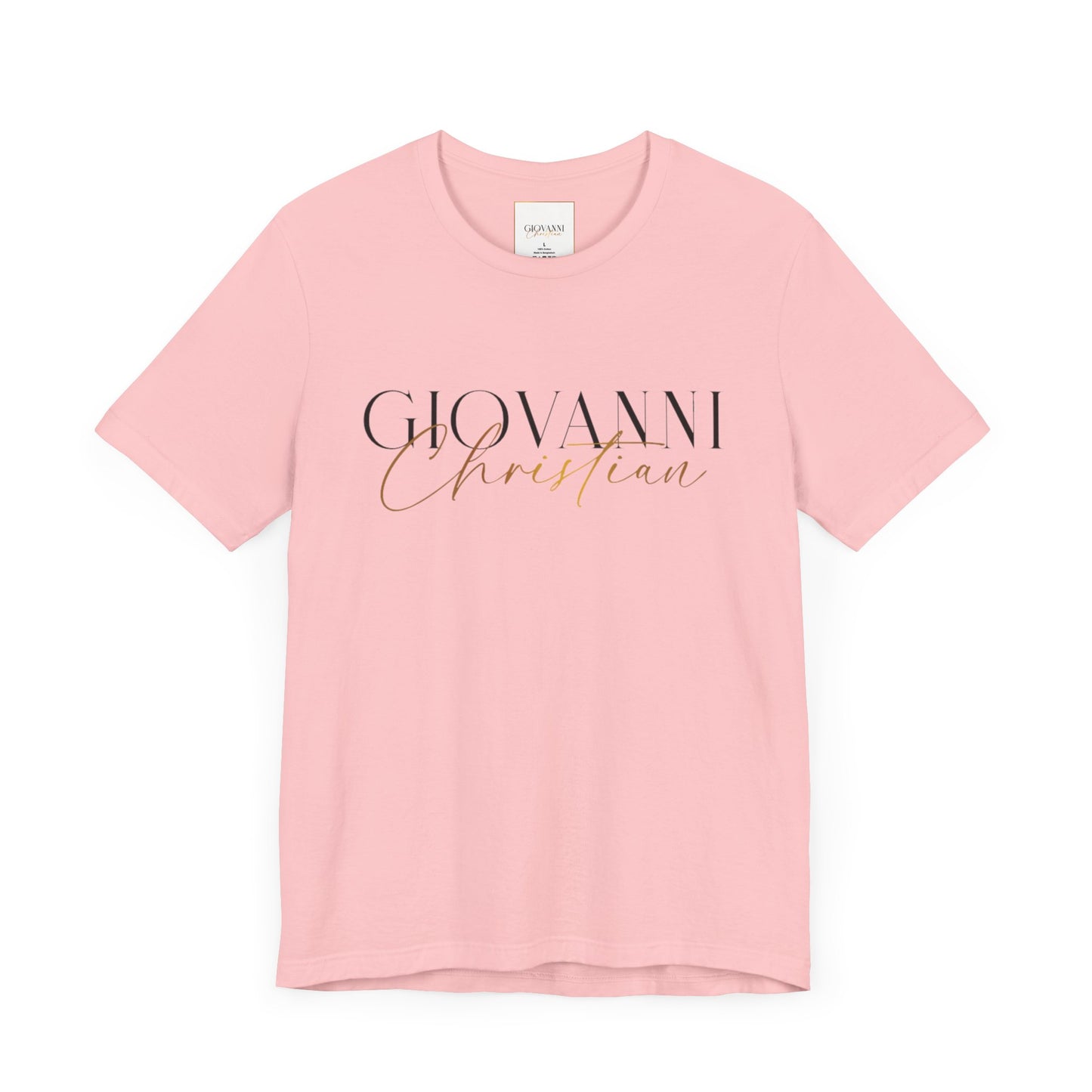 "Giovanni Christian" Black & Gold Logo Unisex Jersey Tee