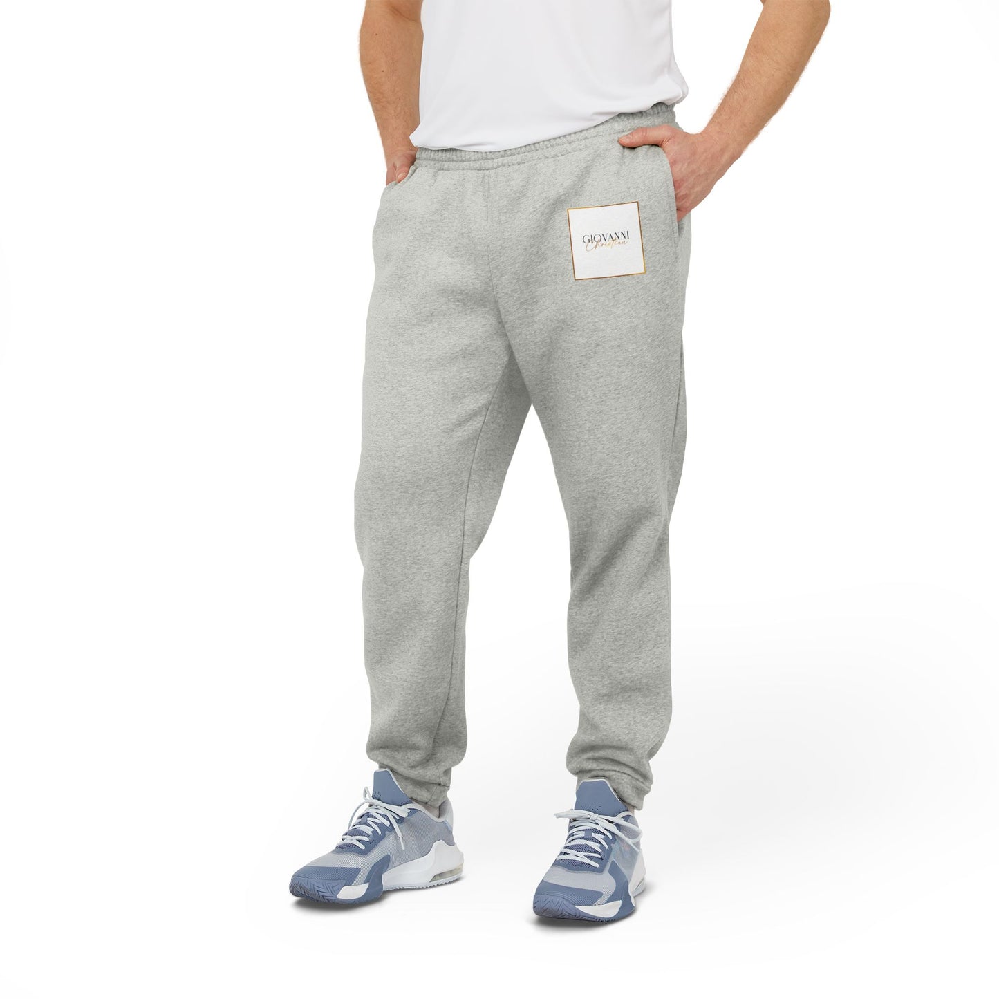 Adidas Unisex Fleece Joggers - Comfortable & Stylish Lounge Wear with "Giovanni Christian" Logo