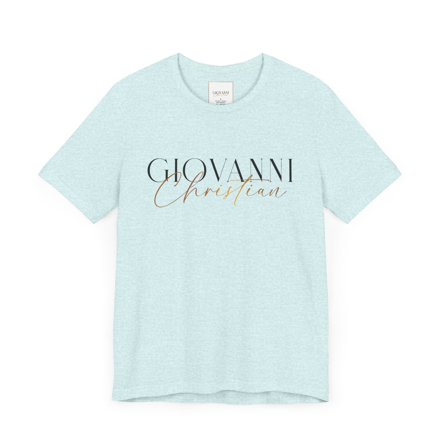 "Giovanni Christian" Black & Gold Logo Unisex Jersey Tee