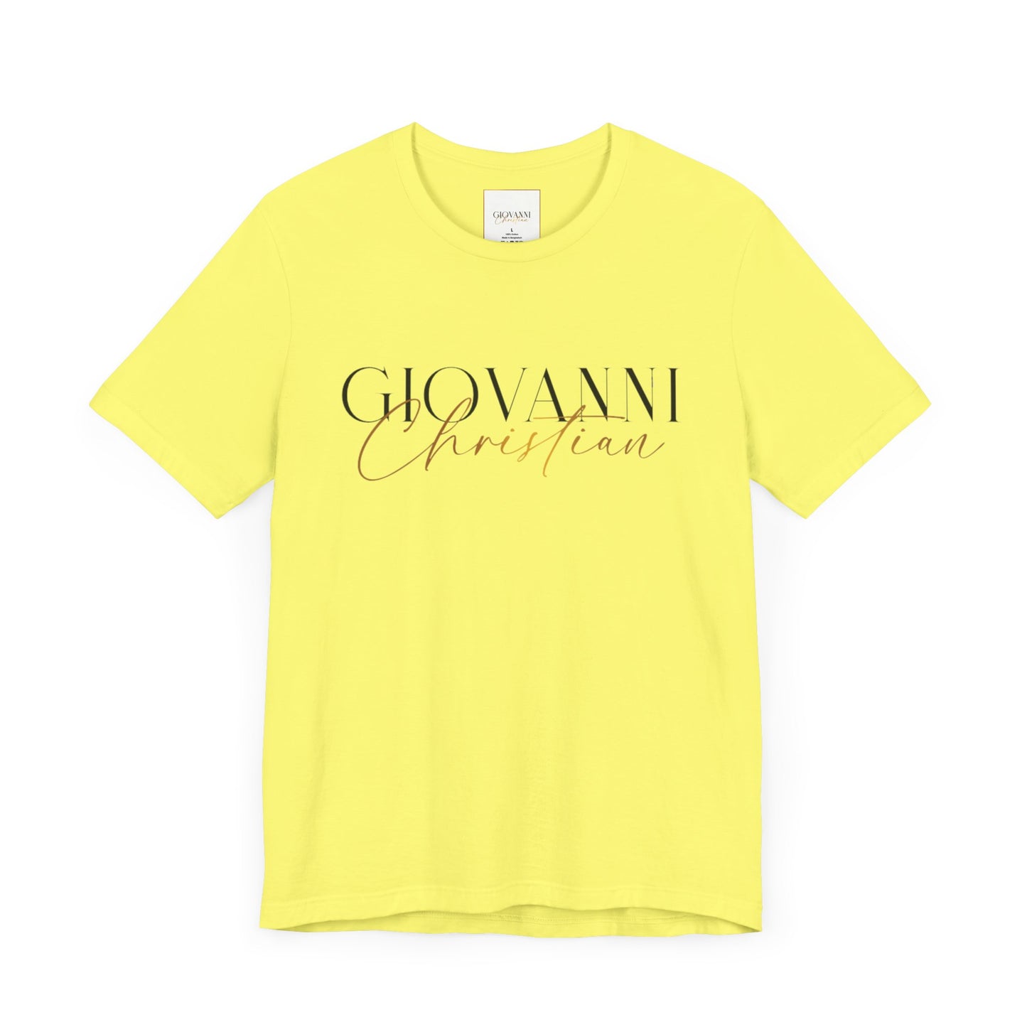 "Giovanni Christian" Black & Gold Logo Unisex Jersey Tee